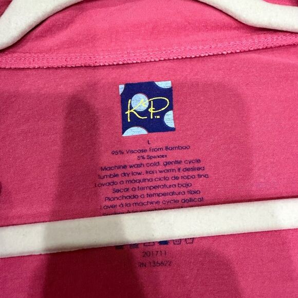 💗 Kickee Pants Women’s Collared Pajama Set 🌸 Short Sleeve + Shorts | Pink Size - Picture 5 of 6